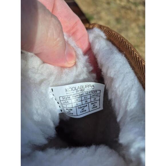 KOOLABURRA BY UGG KOOLA SHORT CHESTNUT SUEDE SHEEPSKIN WOMEN'S BOOTS SIZE US 7 - Picture 4 of 5